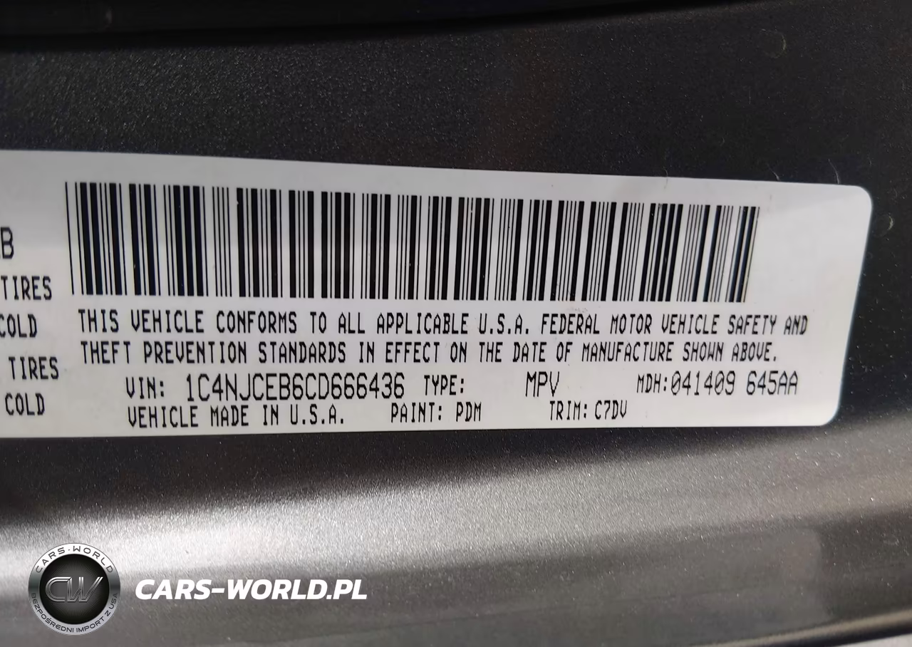 2012 Jeep Compass Latitude VIN:1C4NJCEB6CD666436 - 9