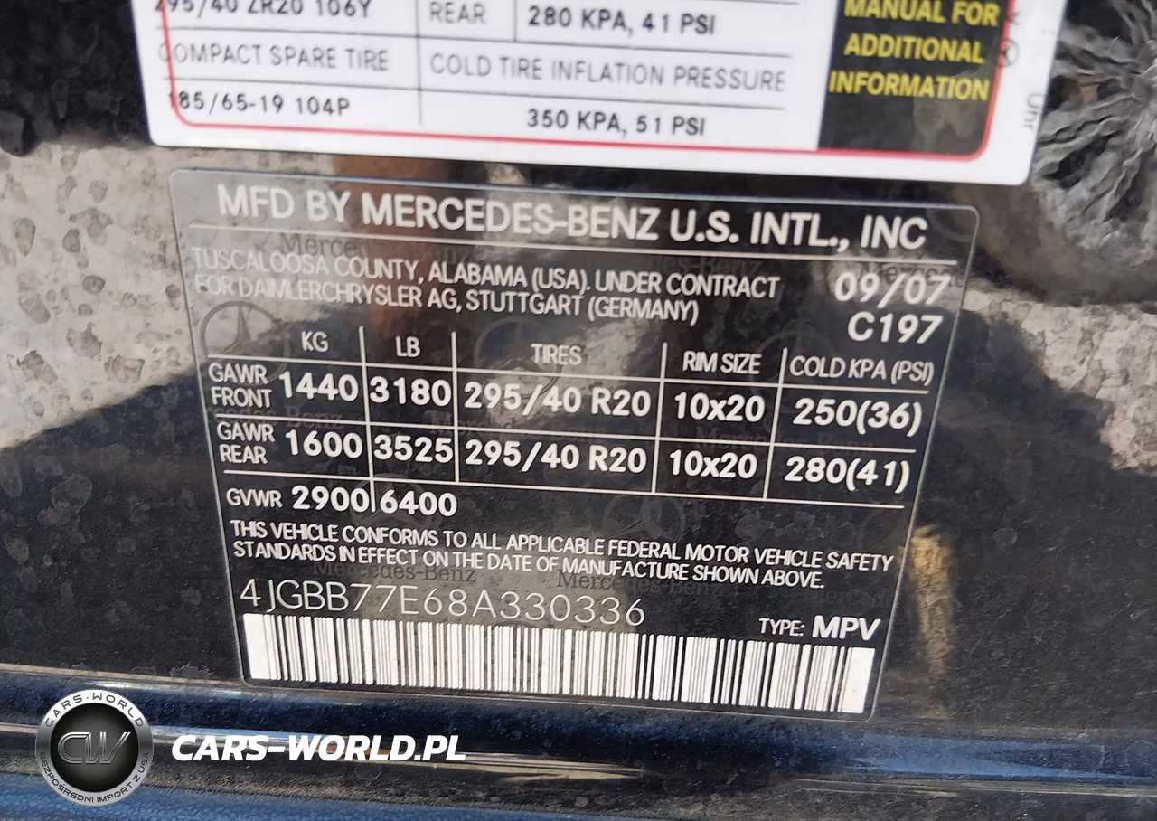 2008 Mercedes-Benz M-Class 6.3L Amg VIN:4JGBB77E68A330336 - 9