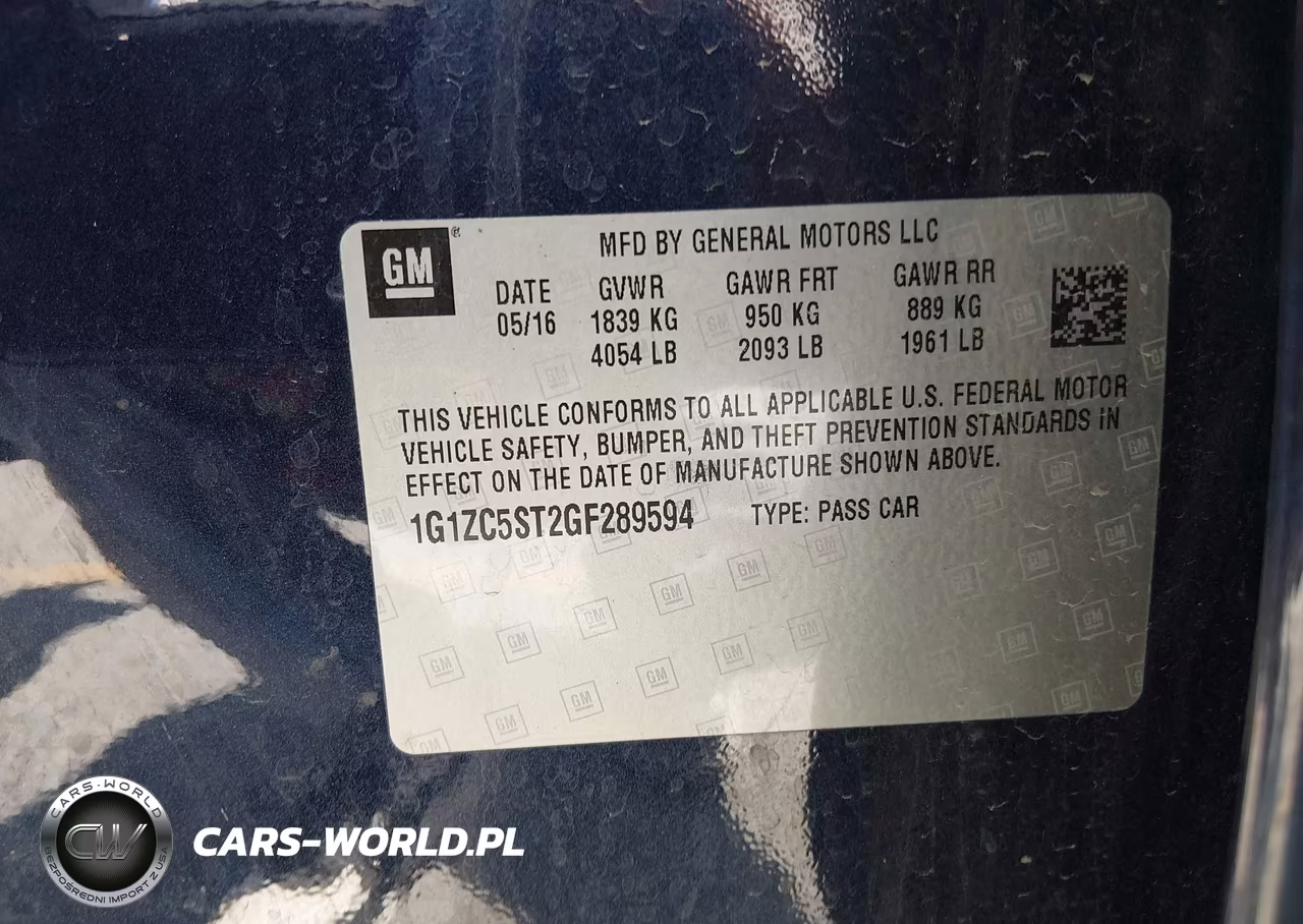 2016 Chevrolet Malibu 1Fl VIN:1G1ZC5ST2GF289594 - 9