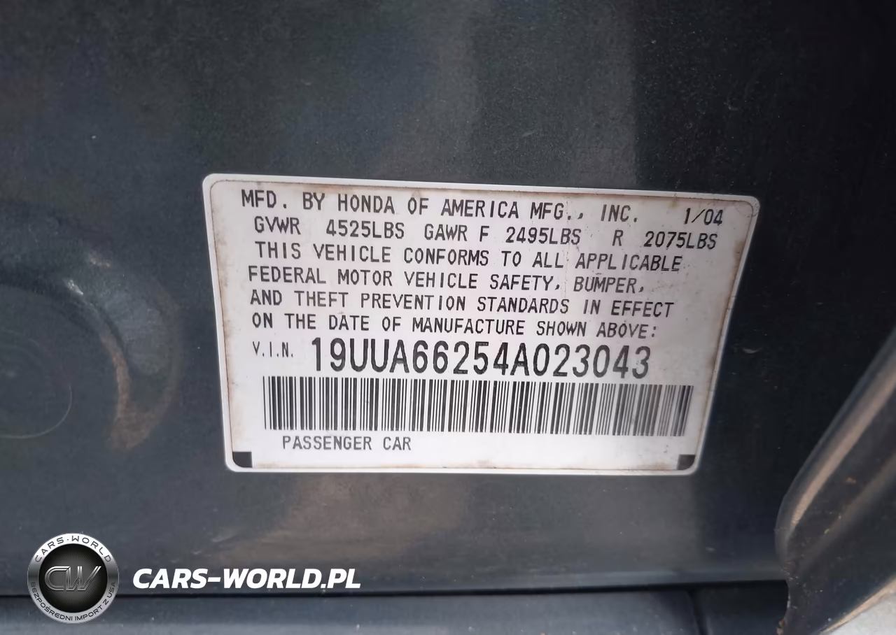 2004 Acura Tl VIN:19UUA66254A023043 - 9