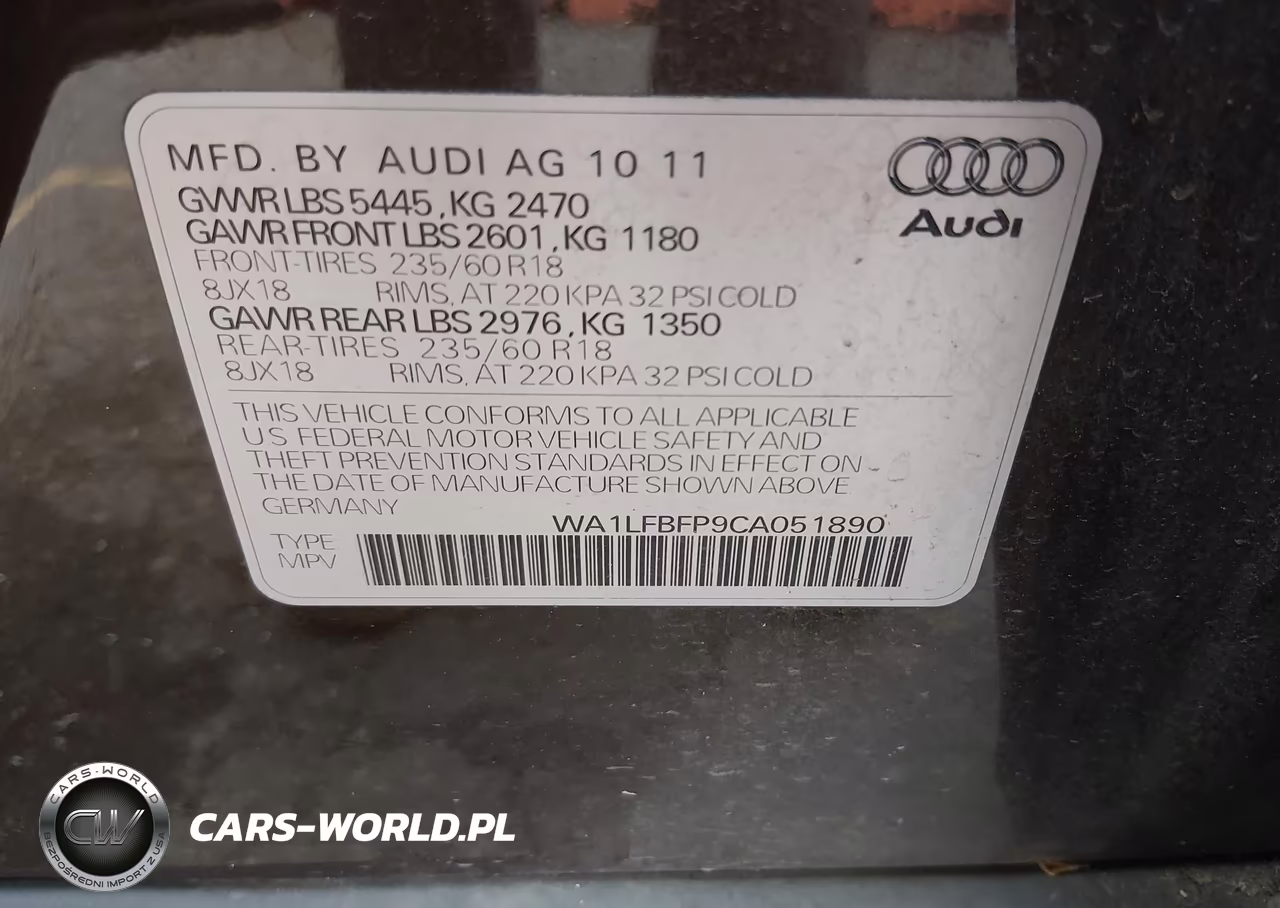 2012 Audi Q5 2.0T Premium VIN:WA1LFBFP9CA051890 - 9