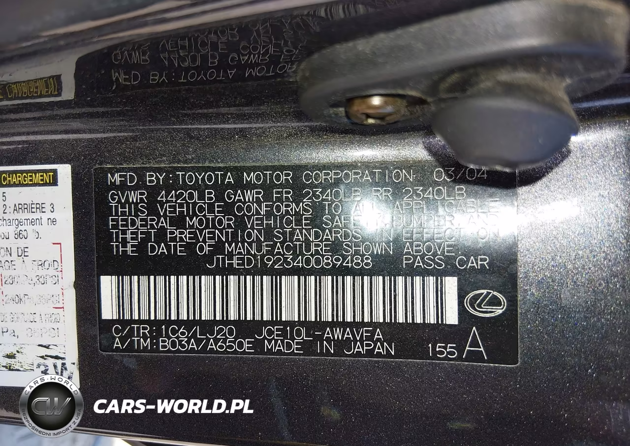 2004 Lexus Is 300 Sport Cross VIN:JTHED192340089488 - 18