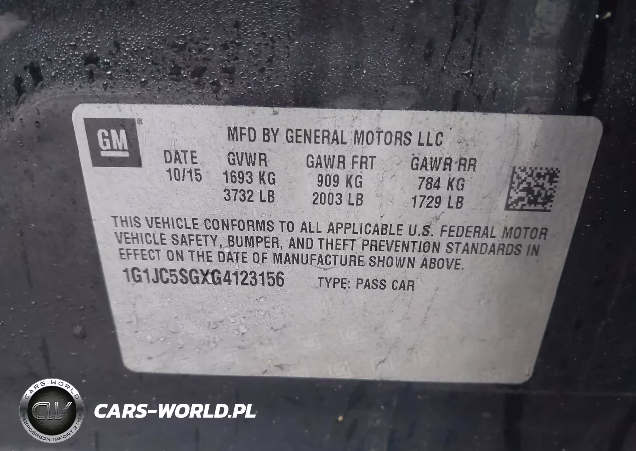 2016 Chevrolet Sonic Lt Auto VIN:1G1JC5SGXG4123156 - 9