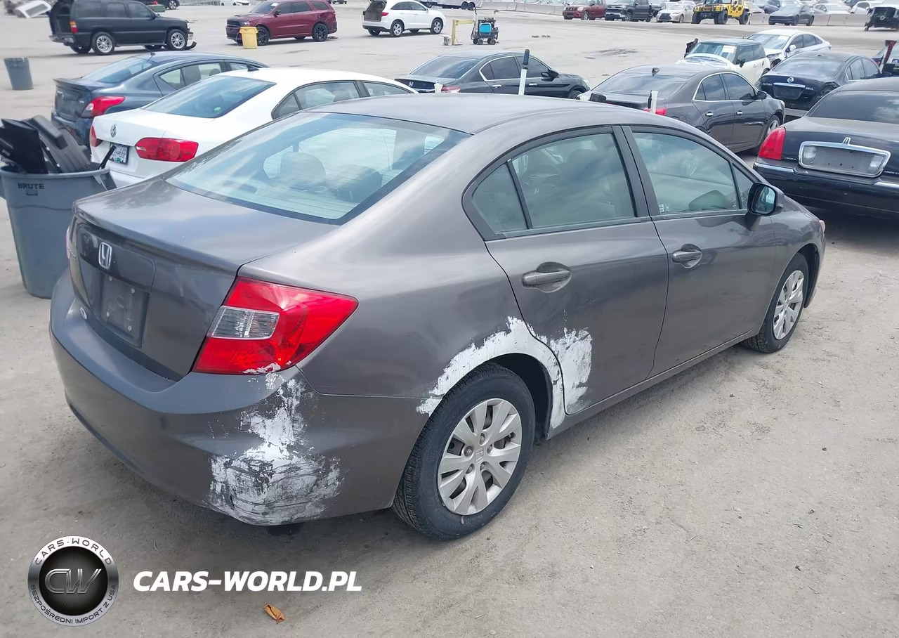 2012 Honda Civic Lx VIN:19XFB2F53CE357350 - 4