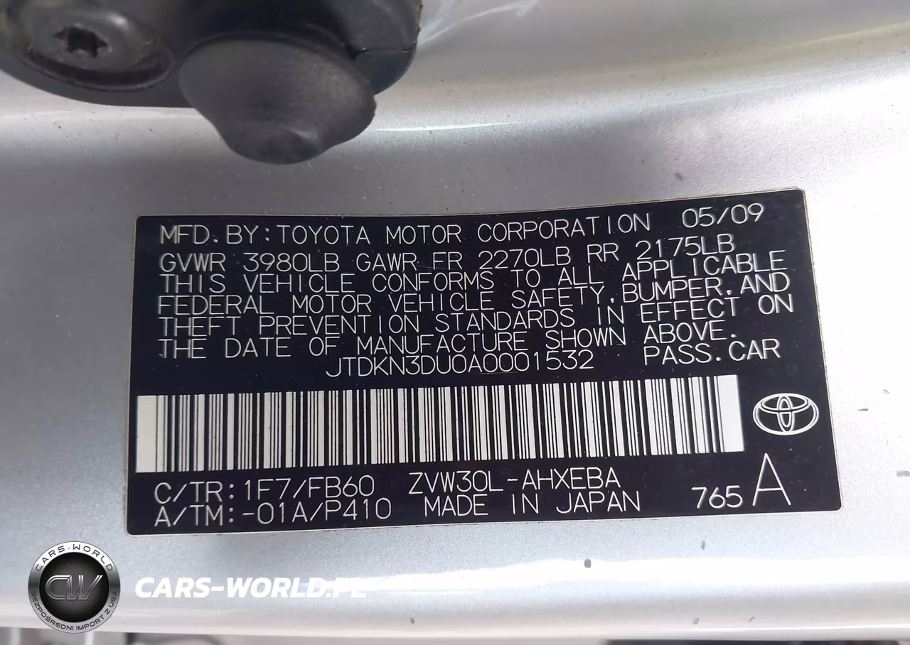 2010 Toyota Prius Iii VIN:JTDKN3DU0A0001532 - 9