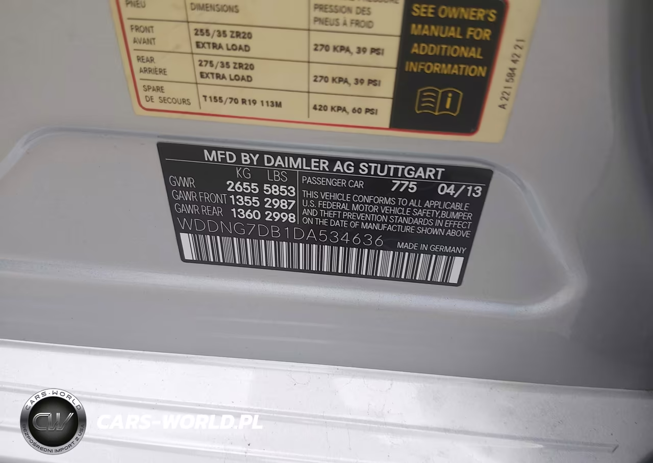 2013 Mercedes-Benz S 550 VIN:WDDNG7DB1DA534636 - 9