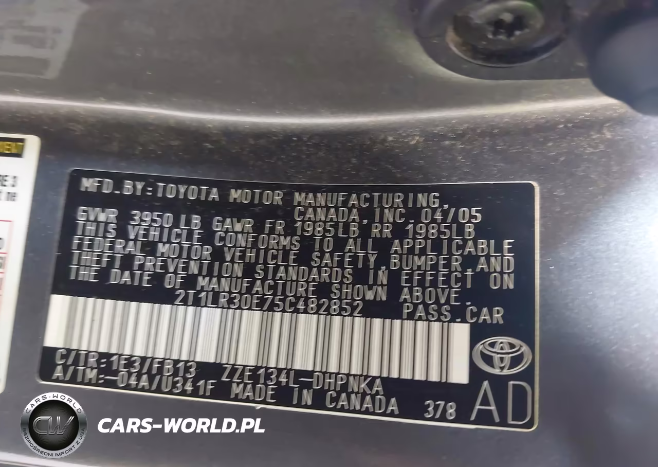 2005 Toyota Matrix Xr VIN:2T1LR30E75C482852 - 9