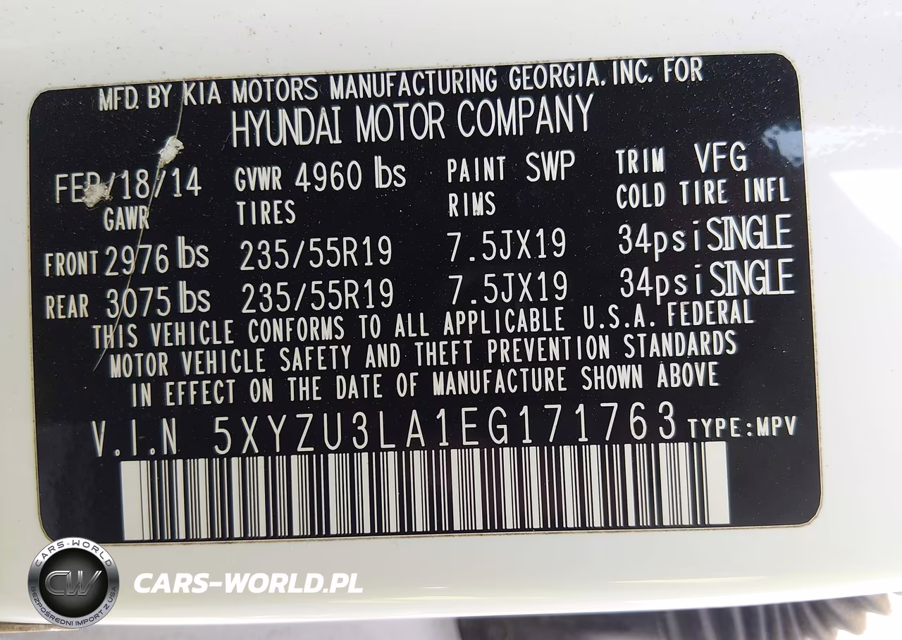 2014 Hyundai Santa Fe Sport 2.0L Turbo VIN:5XYZU3LA1EG171763 - 9