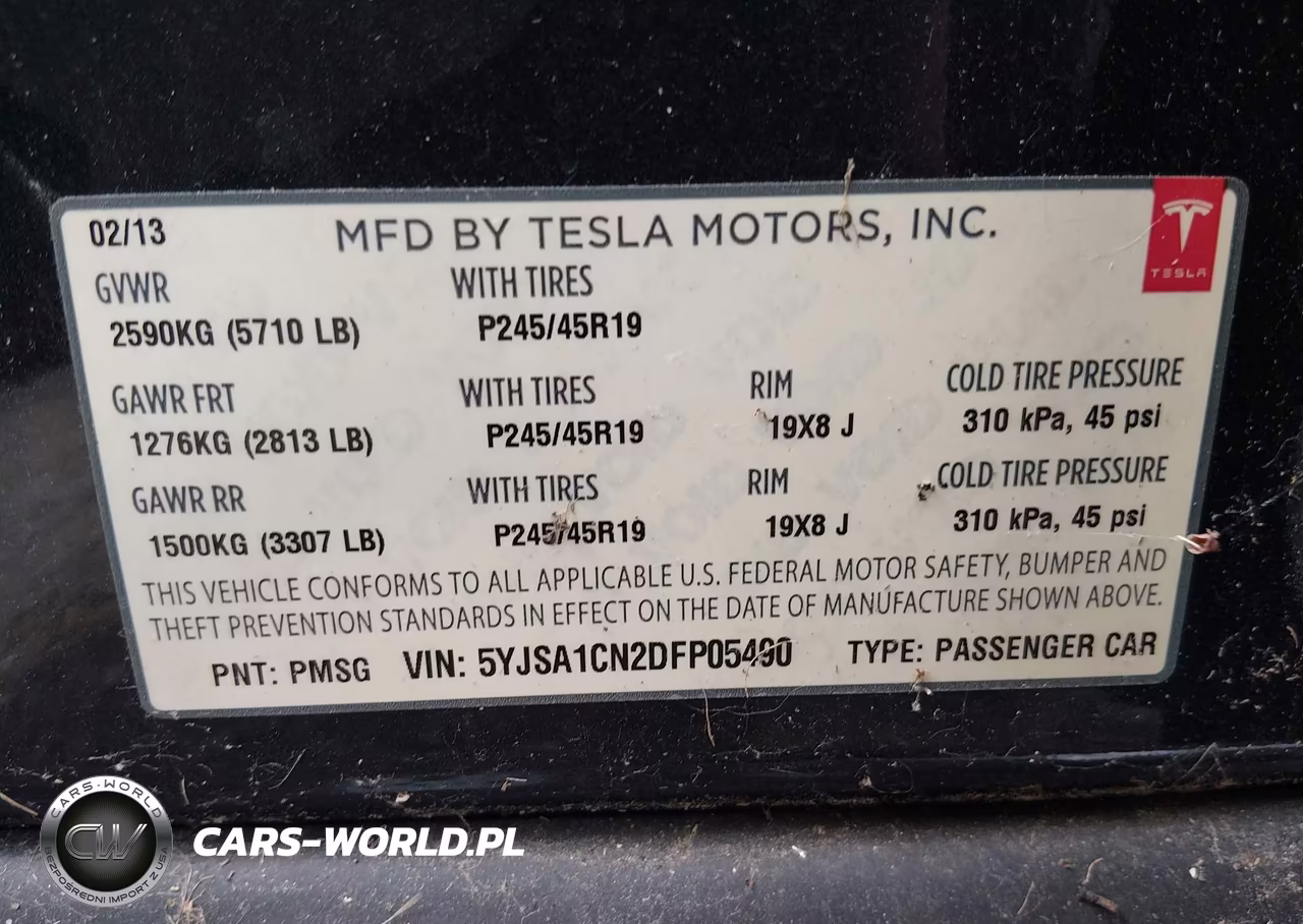 2013 Tesla Model S VIN:5YJSA1CN2DFP05490 - 9