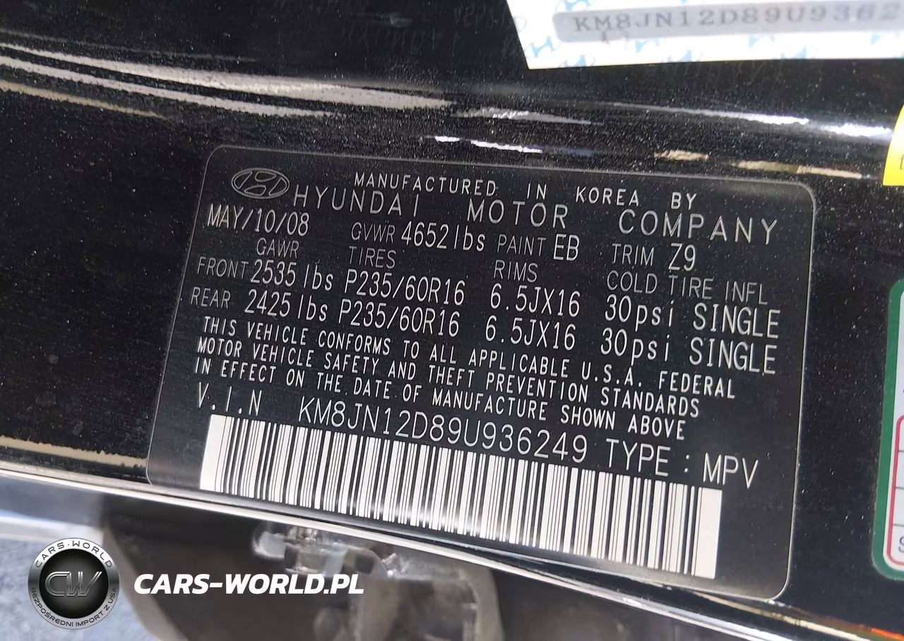 2009 Hyundai Tucson Limited V6 VIN:KM8JN12D89U936249 - 9