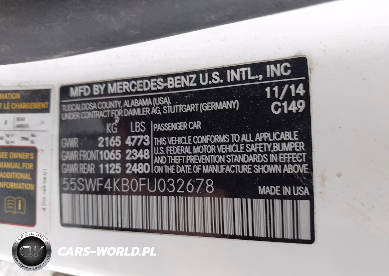 2015 Mercedes-Benz C 300 4Matic VIN:55SWF4KB0FU032678 - 9