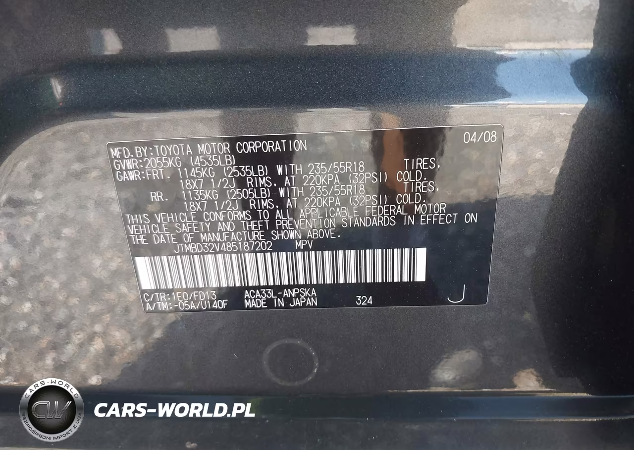 2008 Toyota Rav4 Sport VIN:JTMBD32V485187202 - 9