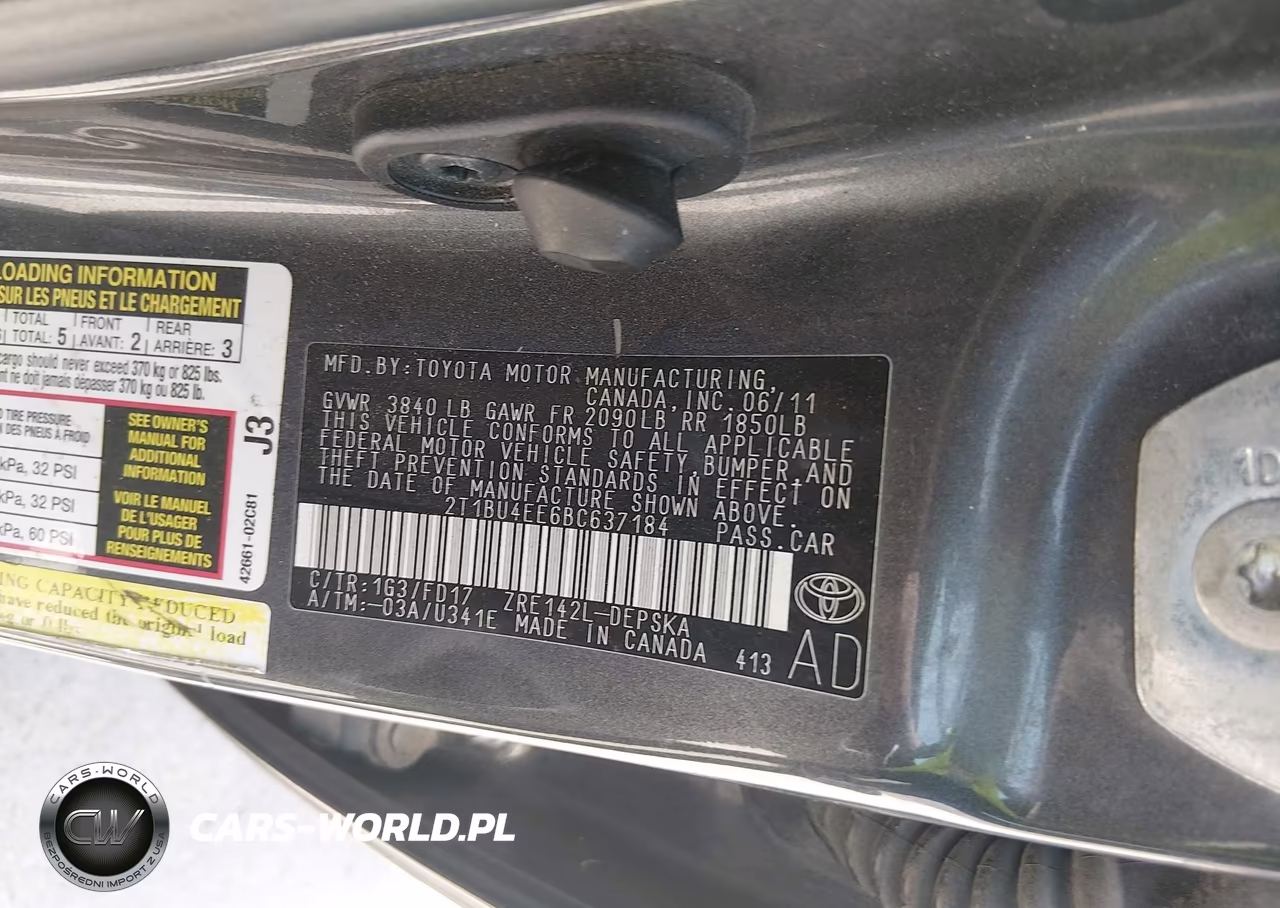 2011 Toyota Corolla S VIN:2T1BU4EE6BC637184 - 9