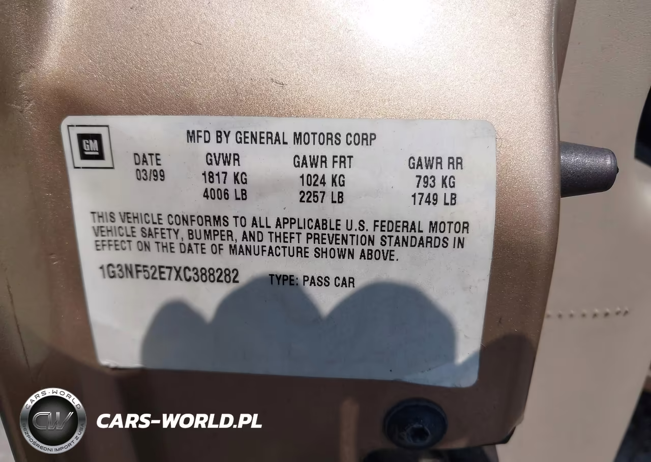 1999 Oldsmobile Alero Gls VIN:1G3NF52E7XC388282 - 9