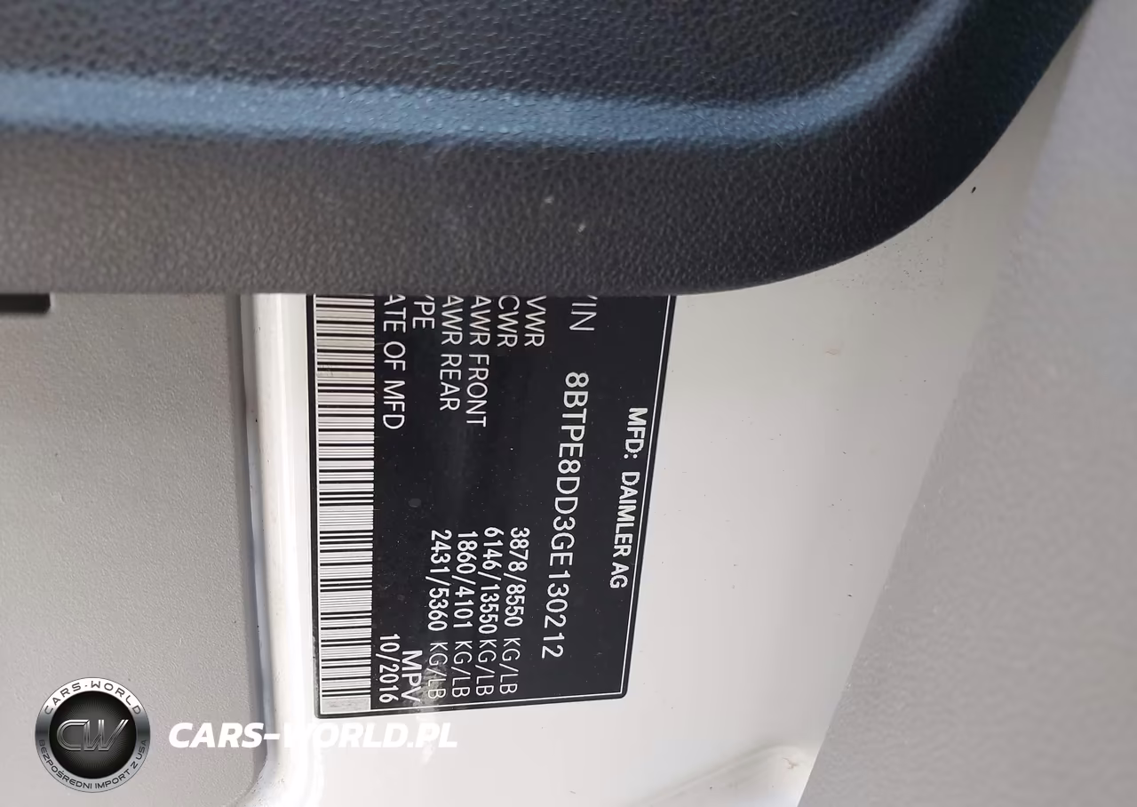 2016 Mercedes-Benz Sprinter 2500 High Roof VIN:8BTPE8DD3GE130212 - 9