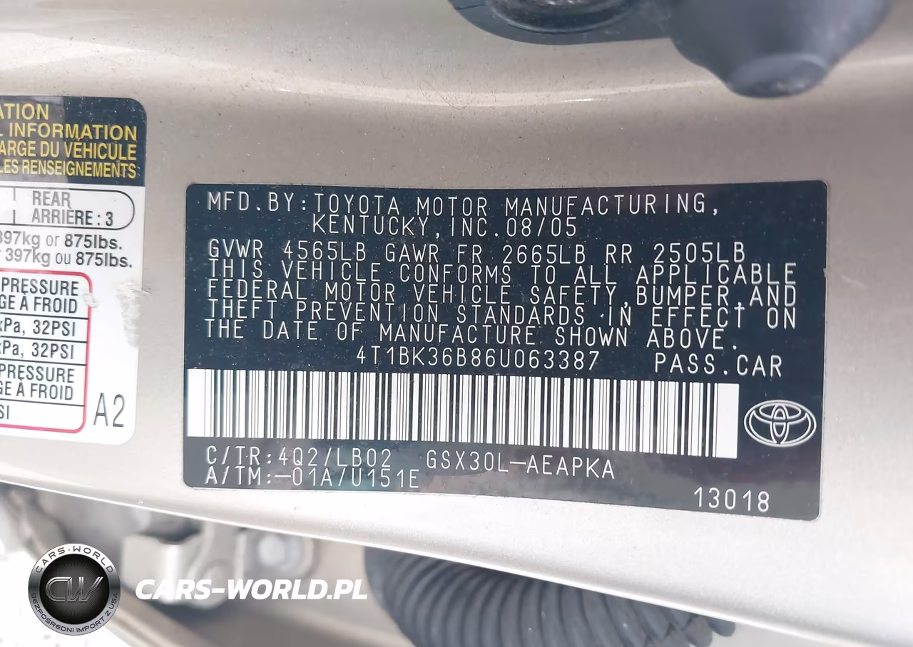 2006 Toyota Avalon Limited VIN:4T1BK36B86U063387 - 9