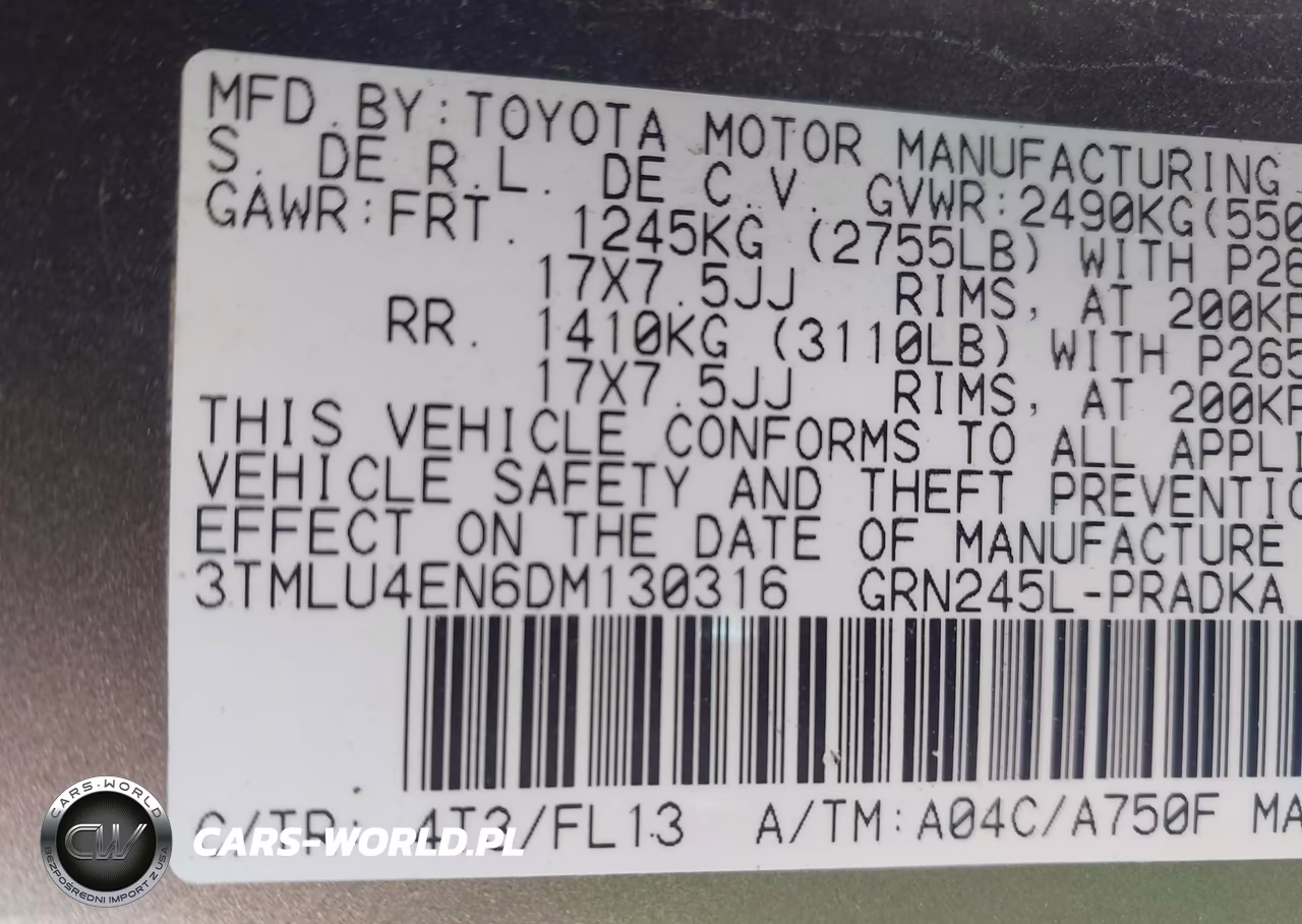 2013 Toyota Tacoma Base V6 VIN:3TMLU4EN6DM130316 - 9