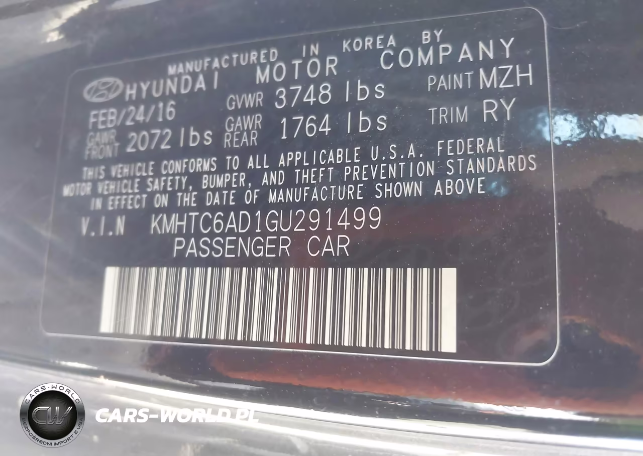 2016 Hyundai Veloster VIN:KMHTC6AD1GU291499 - 9