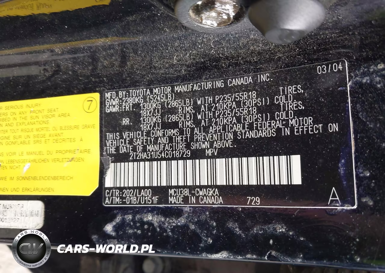2004 Lexus Rx 330 VIN:2T2HA31U54C018729 - 9