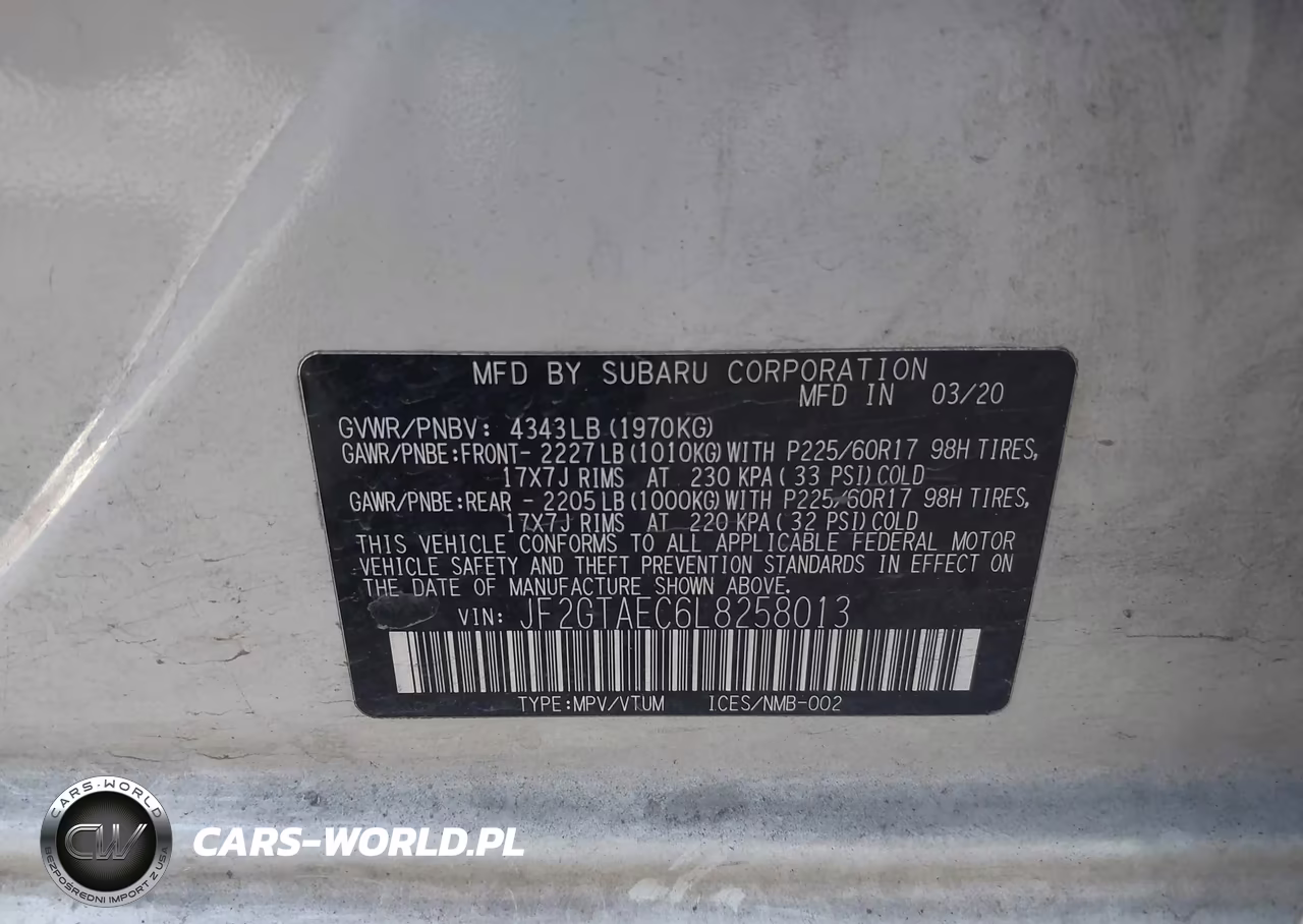 2020 Subaru Crosstrek Premium VIN:JF2GTAEC6L8258013 - 9
