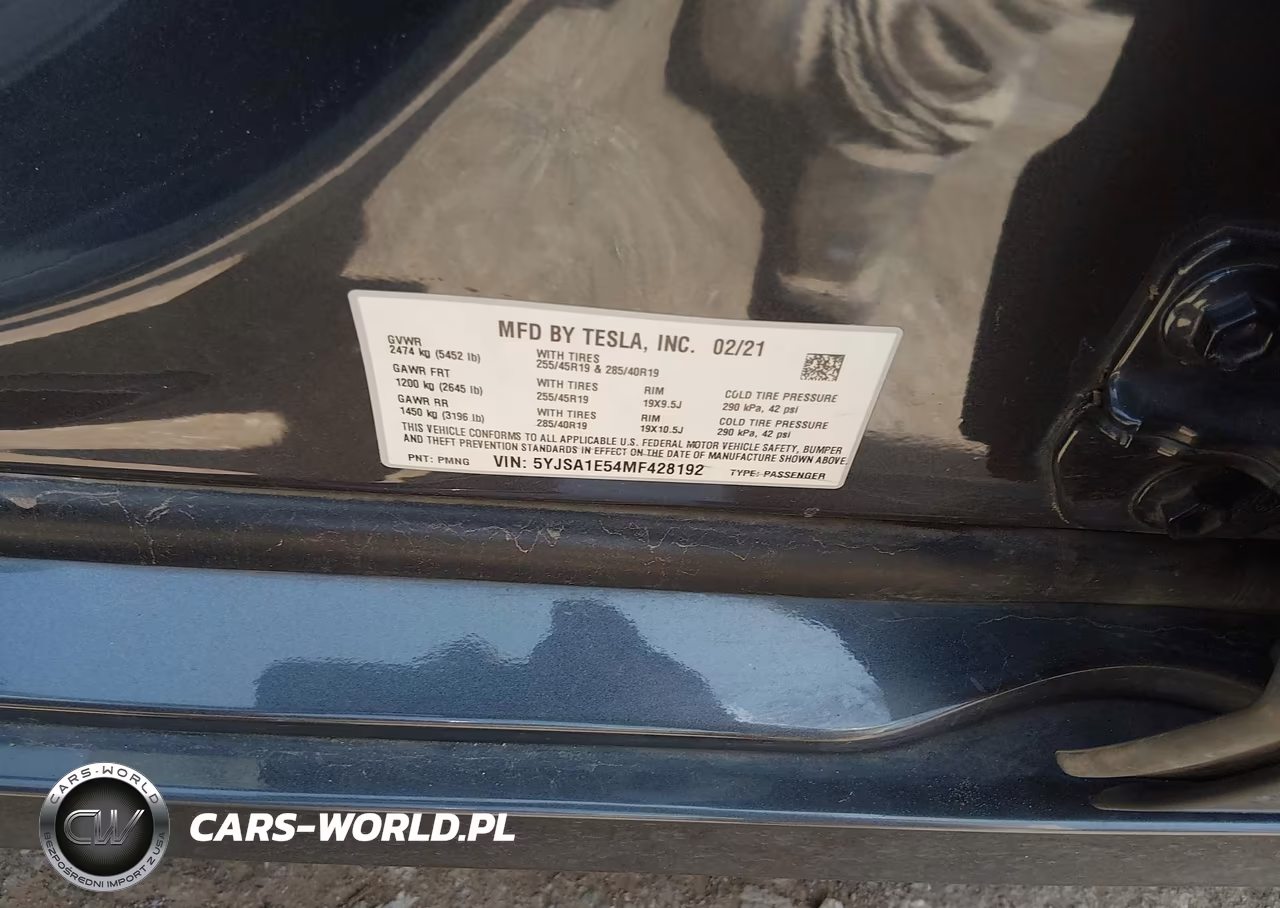 2021 Tesla Model S Long Range Dual Motor All-Wheel Drive VIN:5YJSA1E54MF428192 - 9