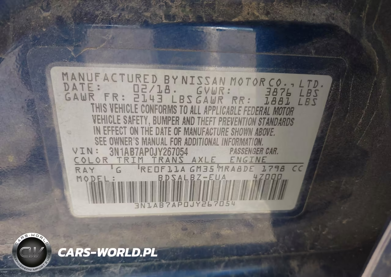 2018 Nissan Sentra S VIN:3N1AB7AP0JY267054 - 9