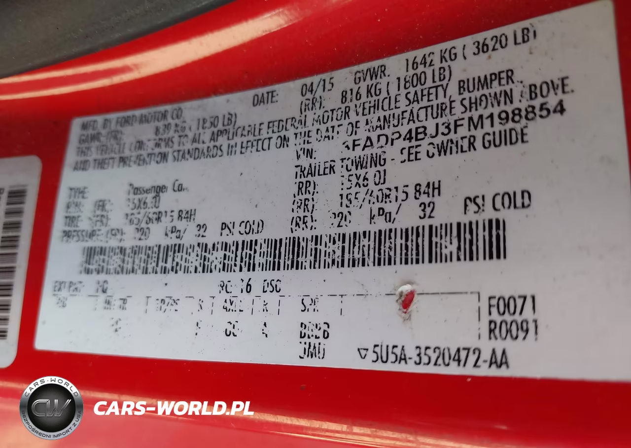 2015 Ford Fiesta Se VIN:3FADP4BJ3FM198854 - 9