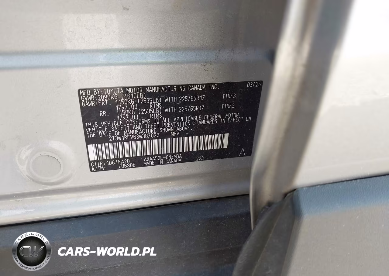 2025 Toyota Rav4 Xle VIN:2T3W1RFV6SW387022 - 9