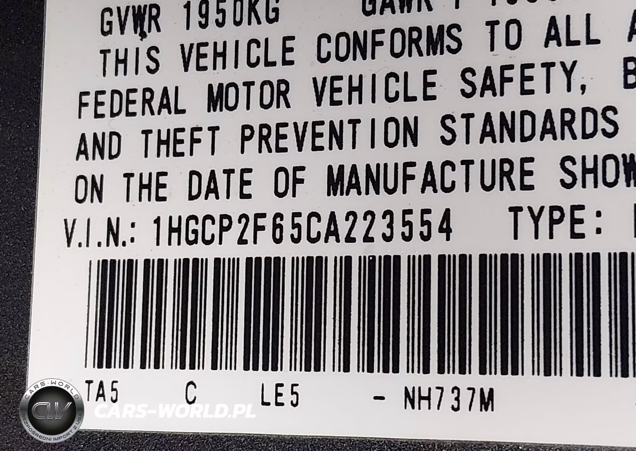 2012 Honda Accord 2.4 Se VIN:1HGCP2F65CA223554 - 9