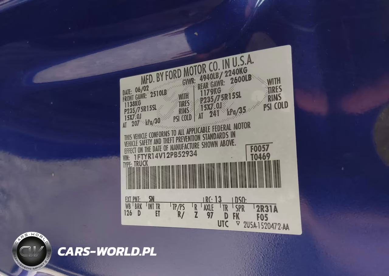 2002 Ford Ranger Edge-Tremor-Xl-Xlt VIN:1FTYR14V12PB52934 - 9