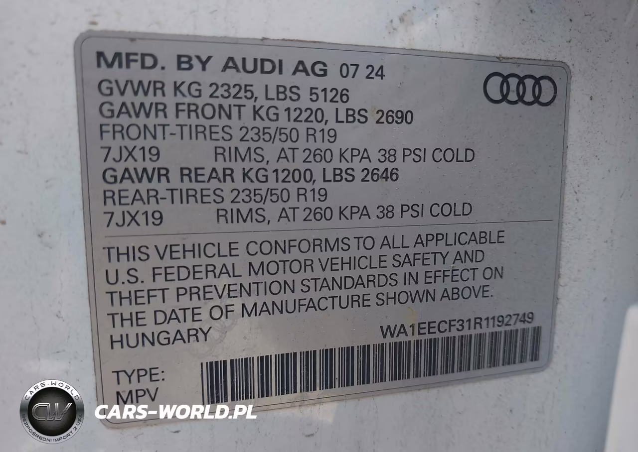 2024 Audi Q3 Premium Plus 45 Tfsi S Line Quattro Tiptronic VIN:WA1EECF31R1192749 - 9
