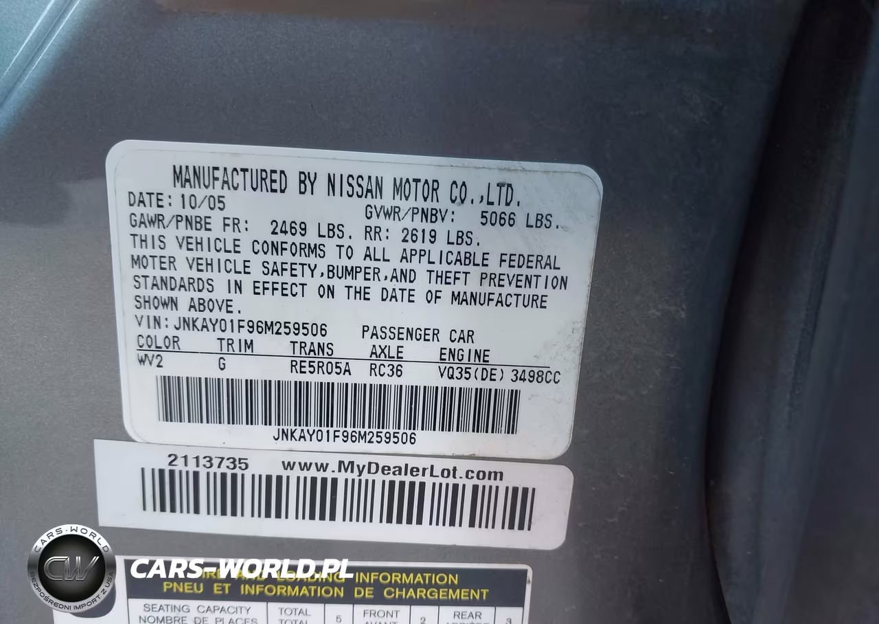 2006 Infiniti M35X VIN:JNKAY01F96M259506 - 9