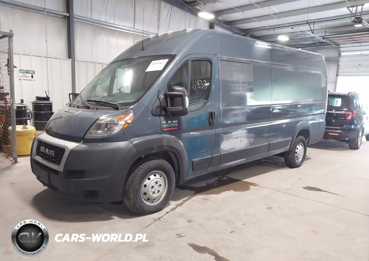 2019 Ram Promaster 3500 Cargo Van High Roof 159 Wb Ext VIN:3C6URVJG8KE553707 - 2
