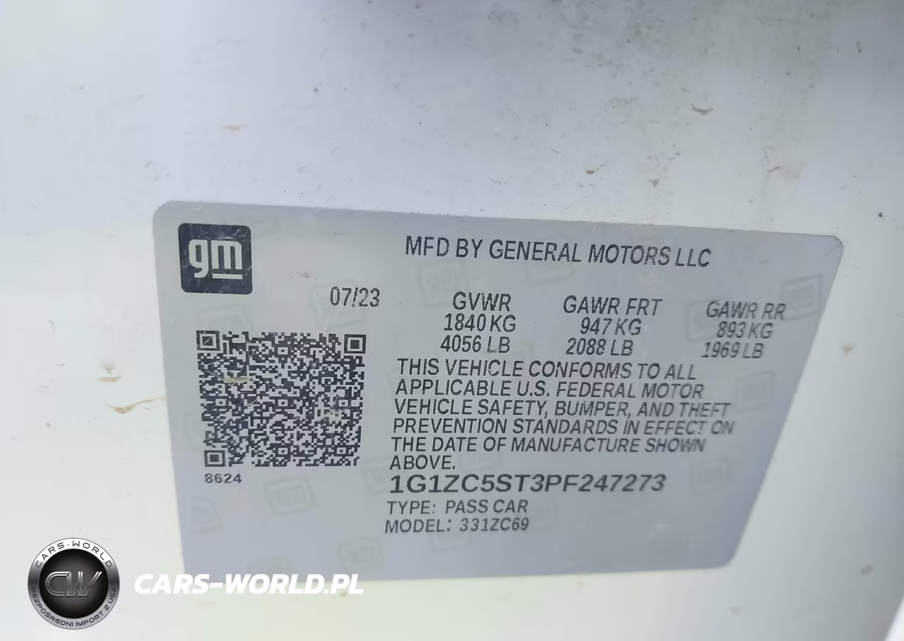 2023 Chevrolet Malibu Fwd 1Fl VIN:1G1ZC5ST3PF247273 - 9