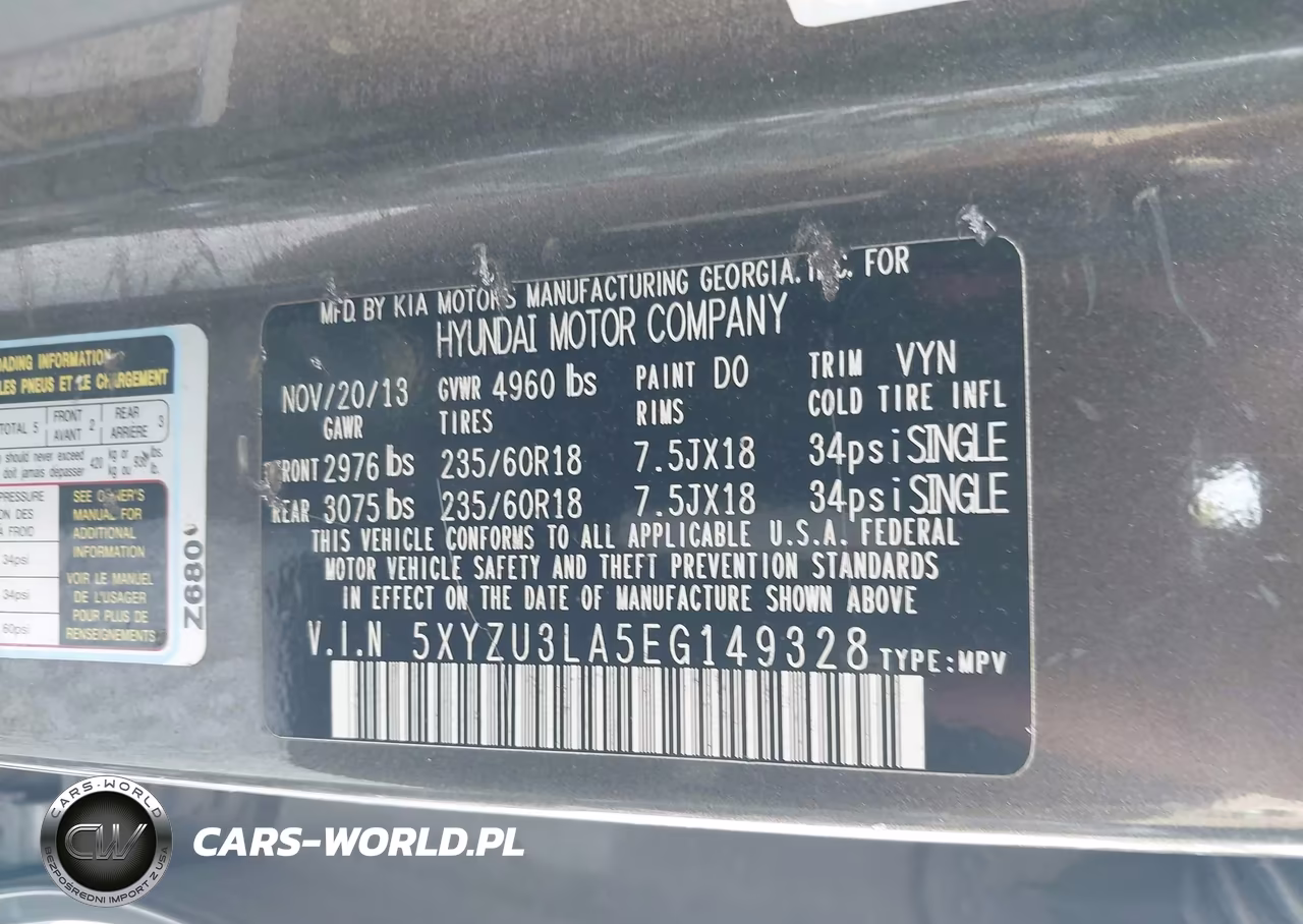 2014 Hyundai Santa Fe Sport 2.0L Turbo VIN:5XYZU3LA5EG149328 - 9