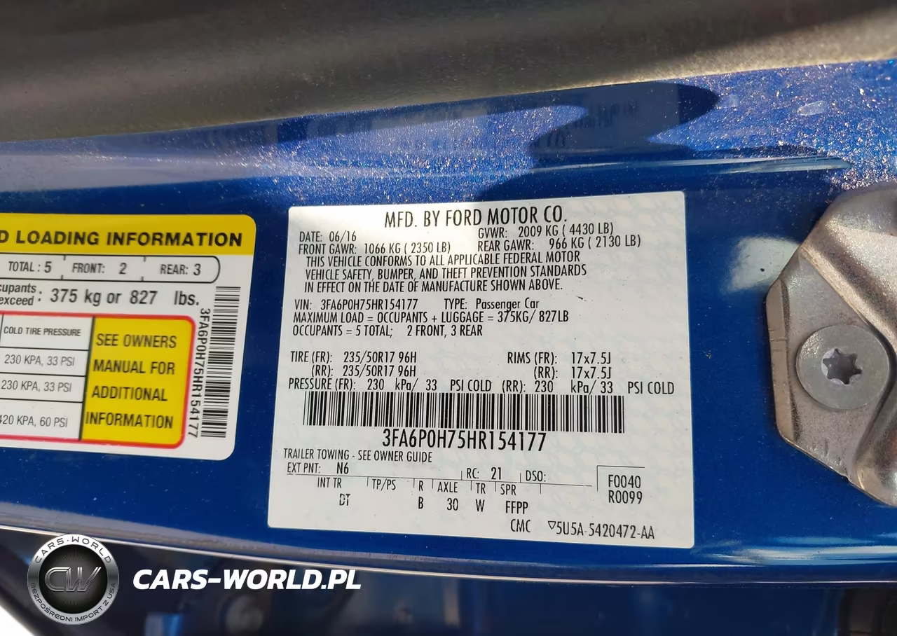 2017 Ford Fusion Se VIN:3FA6P0H75HR154177 - 9