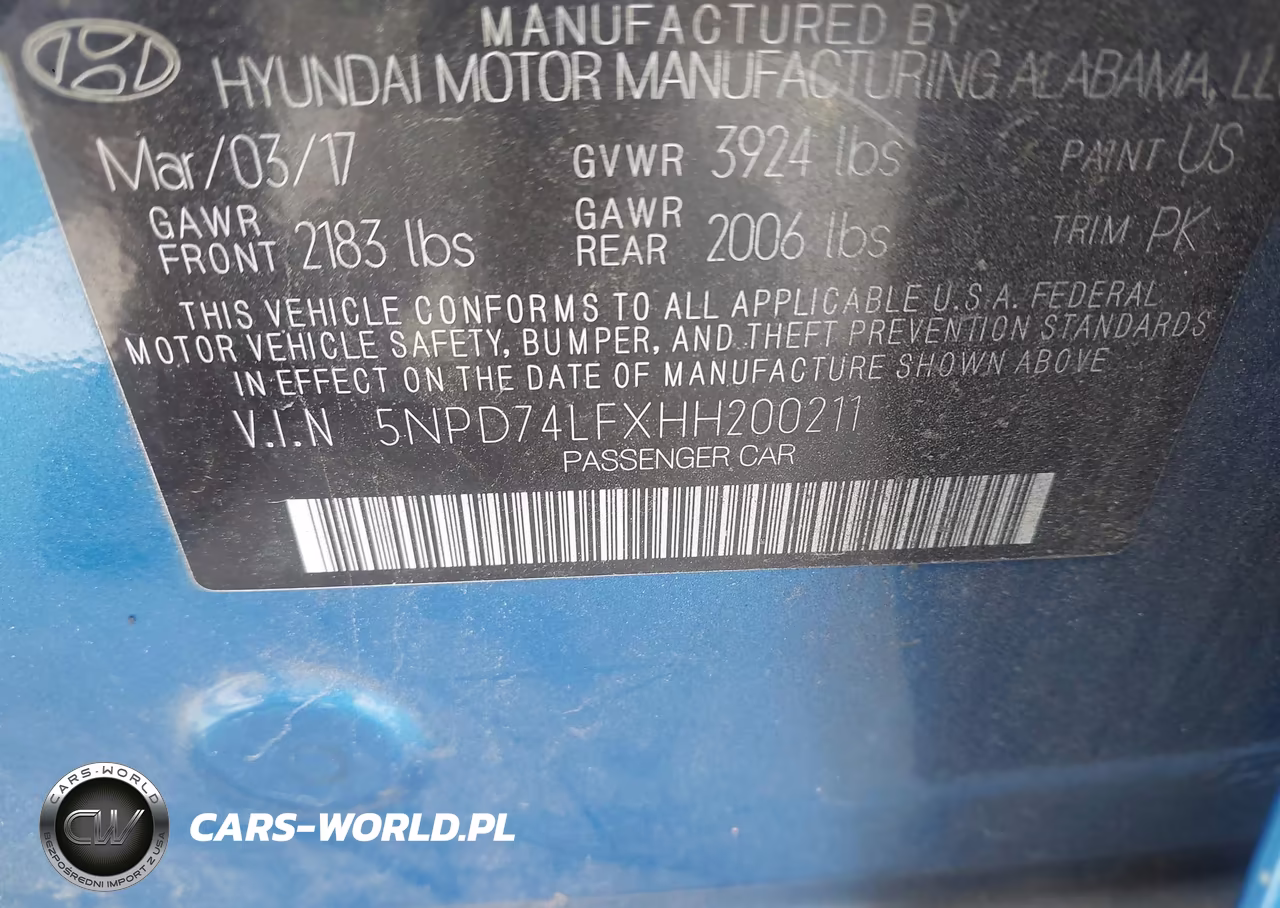 2017 Hyundai Elantra Se VIN:5NPD74LFXHH200211 - 9