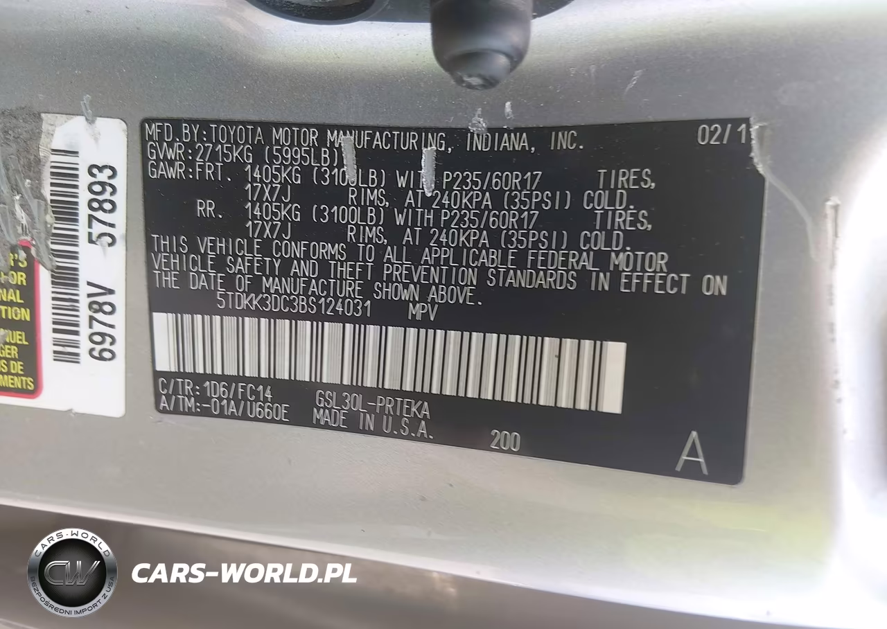2011 Toyota Sienna Le V6 VIN:5TDKK3DC3BS124031 - 9