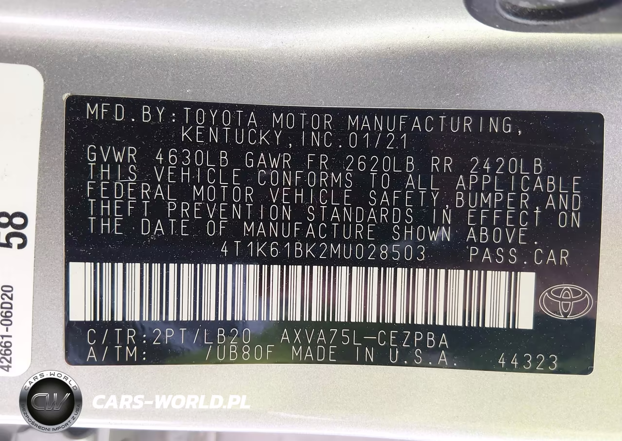 2021 Toyota Camry Xse Awd VIN:4T1K61BK2MU028503 - 9