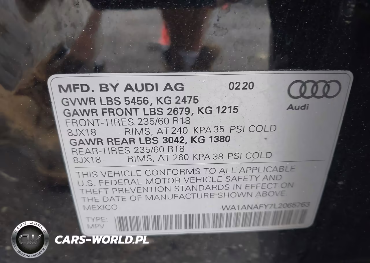 2020 Audi Q5 Premium 45 Tfsi Quattro S Tronic-Titanium Premium 45 Tfsi Quattro S Tronic VIN:WA1ANAFY7L2065763 - 9