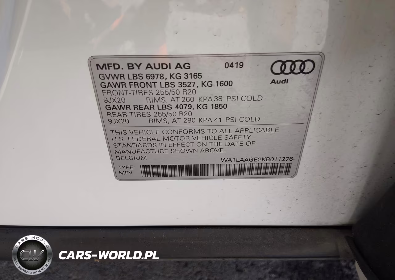 2019 Audi E-Tron Premium Plus VIN:WA1LAAGE2KB011276 - 9