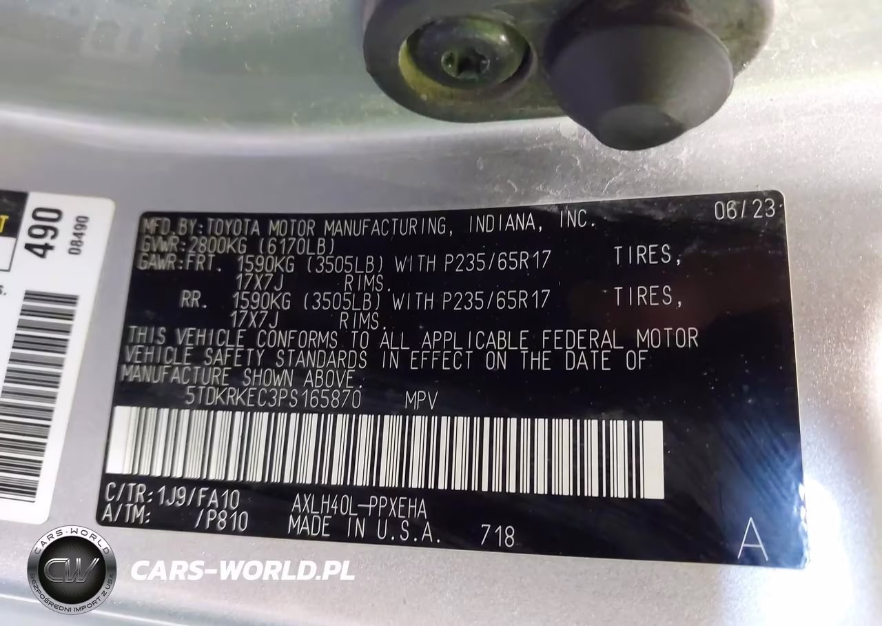 2023 Toyota Sienna Le VIN:5TDKRKEC3PS165870 - 9