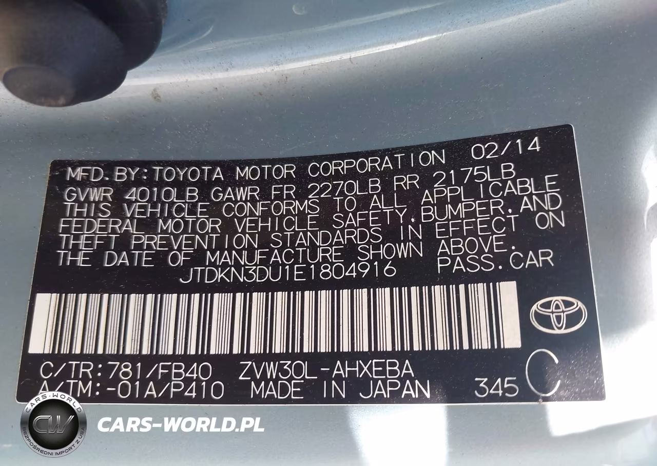 2014 Toyota Prius VIN:JTDKN3DU1E1804916 - 9