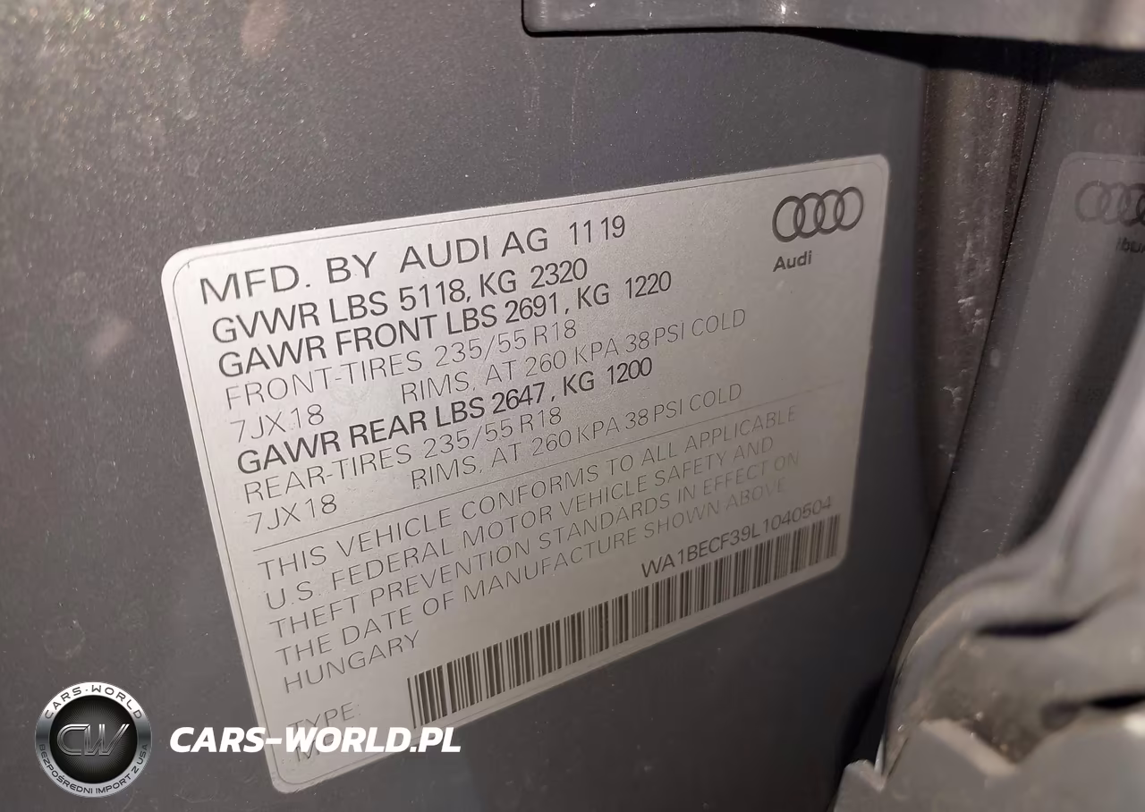 2020 Audi Q3 Premium Plus 45 Tfsi Quattro Tiptronic VIN:WA1BECF39L1040504 - 9