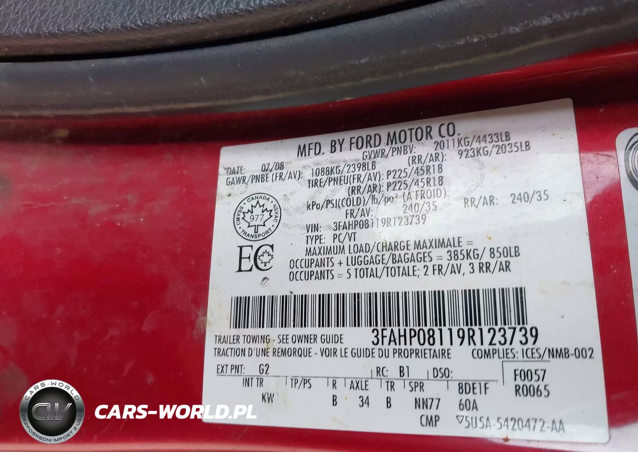 2009 Ford Fusion Sel VIN:3FAHP08119R123739 - 9