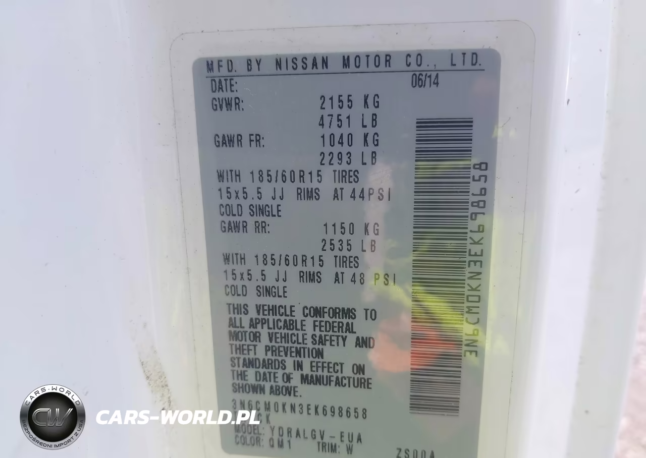 2014 Nissan Nv200 Sv VIN:3N6CM0KN3EK698658 - 9