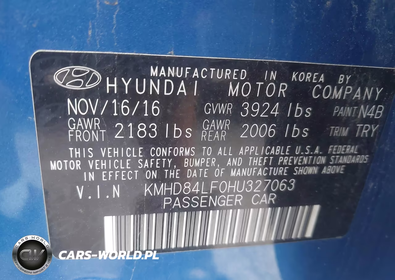 2017 Hyundai Elantra Value Edition VIN:KMHD84LF0HU327063 - 9