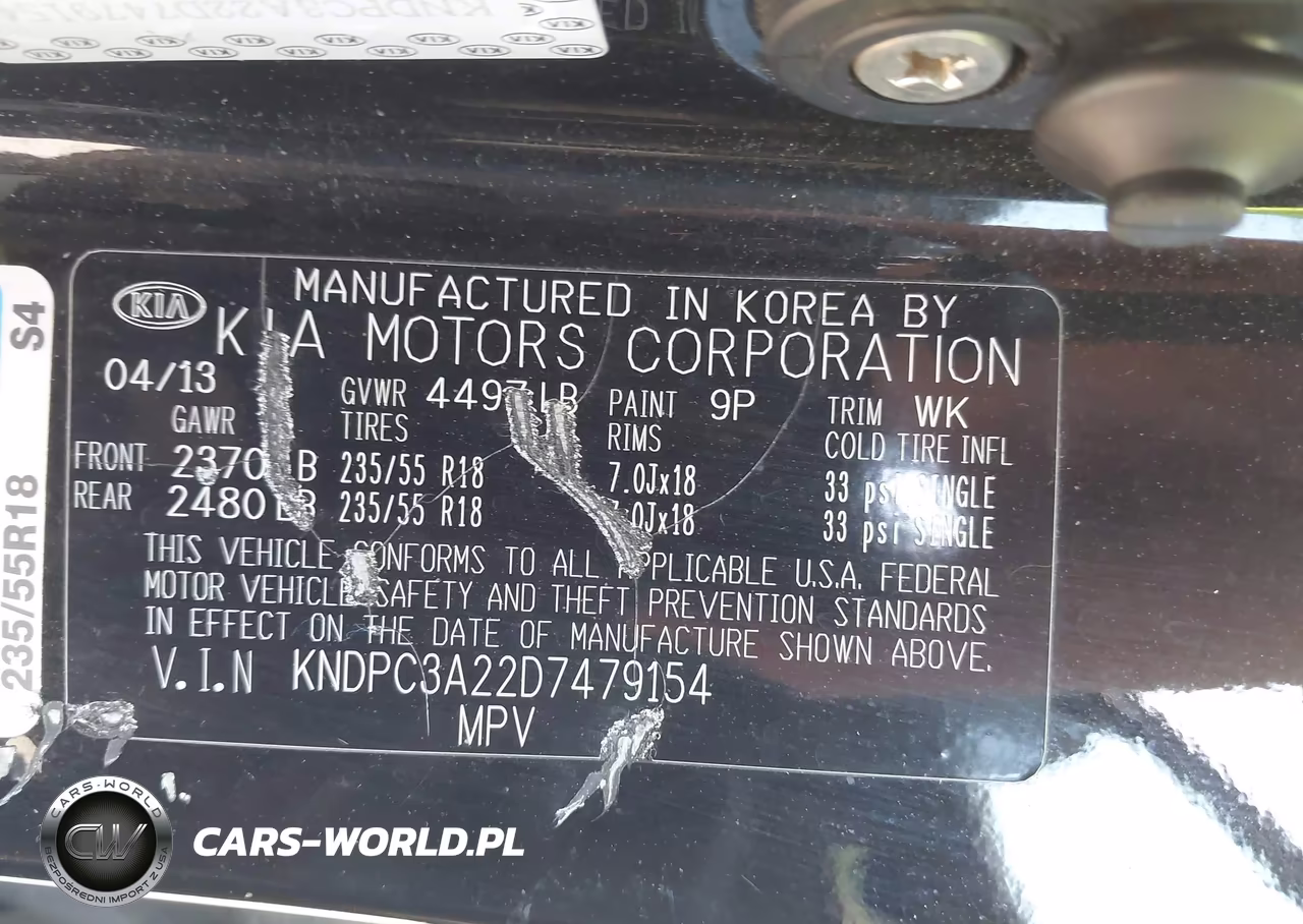 2013 Kia Sportage Ex VIN:KNDPC3A22D7479154 - 9