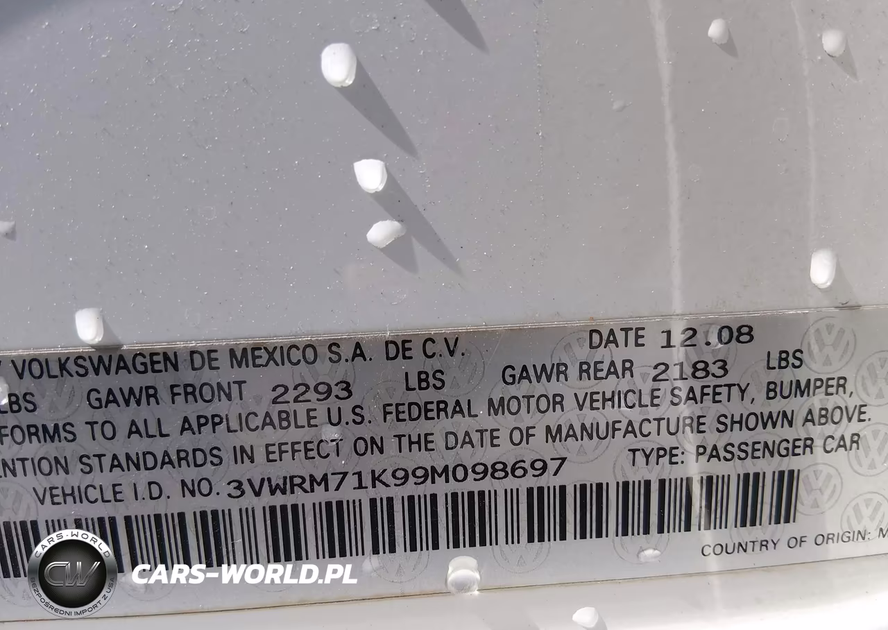2009 Volkswagen Jetta Se VIN:3VWRM71K99M098697 - 9