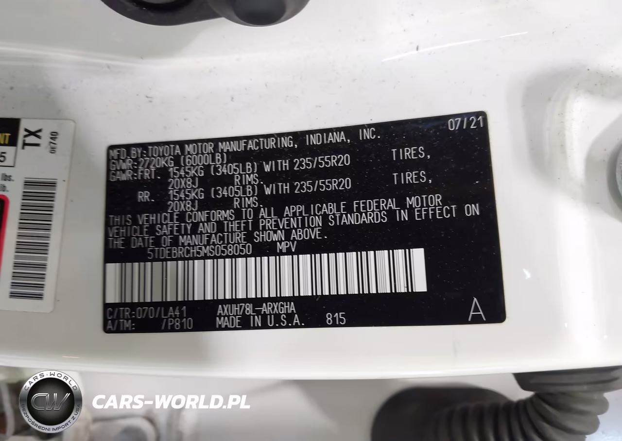 2021 Toyota Highlander Hybrid Platinum VIN:5TDEBRCH5MS058050 - 9